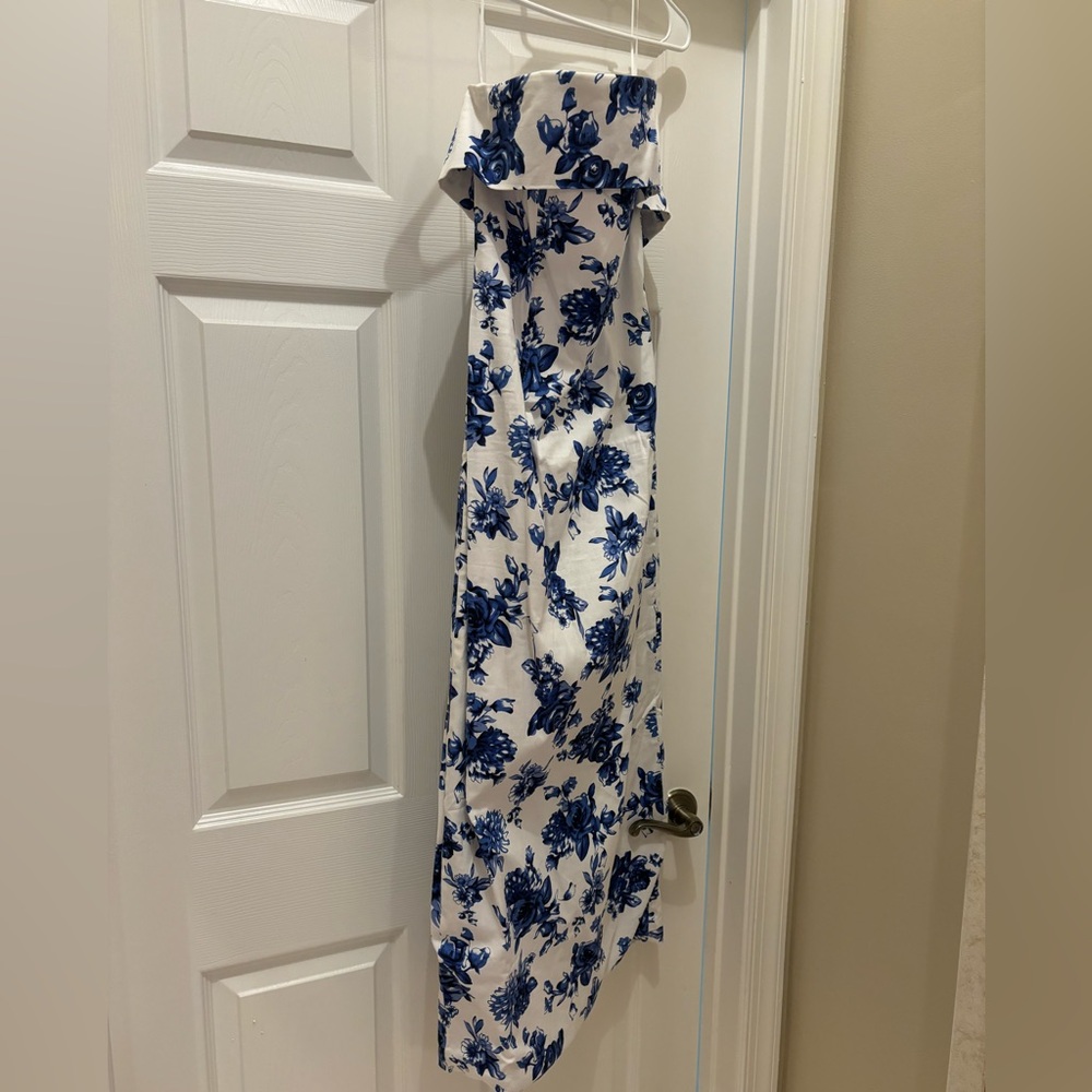 Medium white blue  floral dress